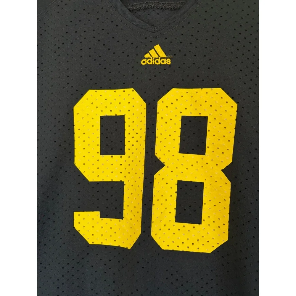 Adidas Michigan Wolverines Football Jersey Mens‎ Large Navy Blue Yellow #98 Mesh